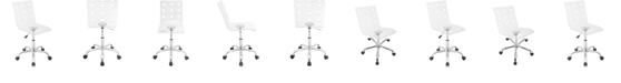 Lumisource Swiss Adjustable Office Chair with Swivel in Clear Acrylic